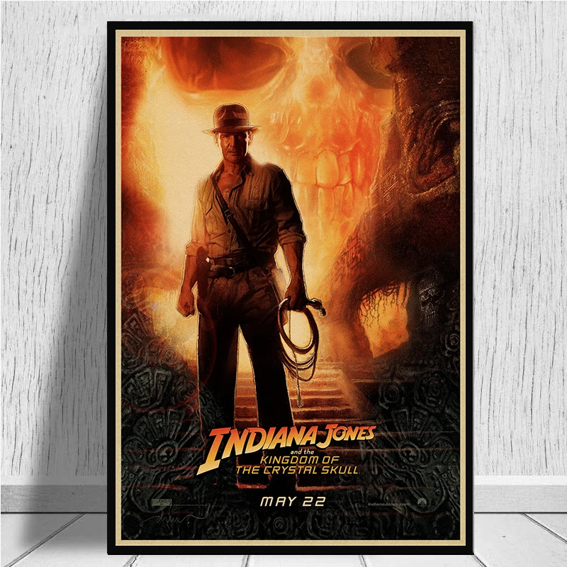 Raiders of the Lost Ark Adventure Treasure Hunt Movie Poster wall sticker Kraft Poster Decorative paintings Retro Poster