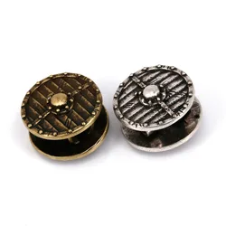Fashion Lanyard Bead Metal Shield Shape for Original Paracord Survival Bracelet DIY Making