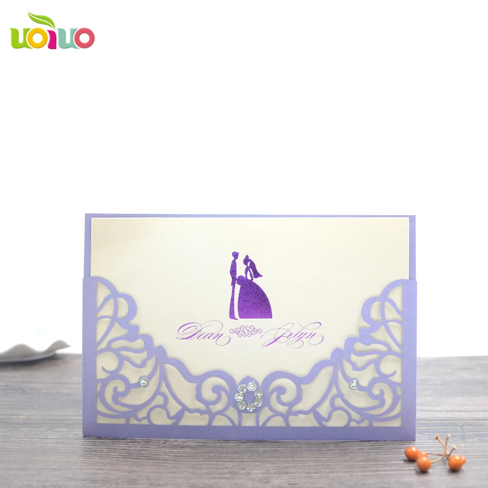 

free shipping 10pcs/lot luxurious wedding invitation Romantic sweet love wedding Invitation card happy couple