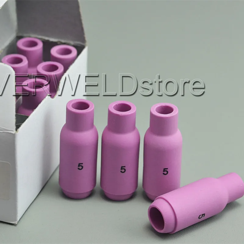 TIG Alumina Nozzles #5 10N49 Shield Cup Fit TIG Welding Torch Consumables Accessories SR PTA DB WP 17 18 26 Series,10PK