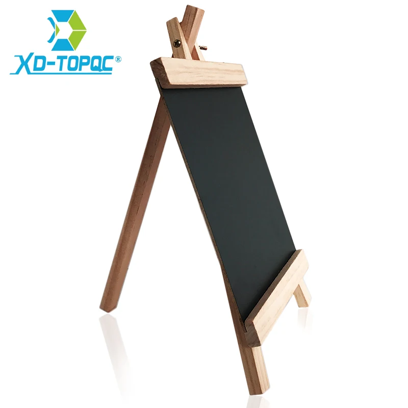 XINDI 20*36cm MDF Desktop Buletin Papan Tulis Baru Pine Wood Easel Kapur Papan Anak Kayu Pesan Papan Tulis GAMBAR papan BB72