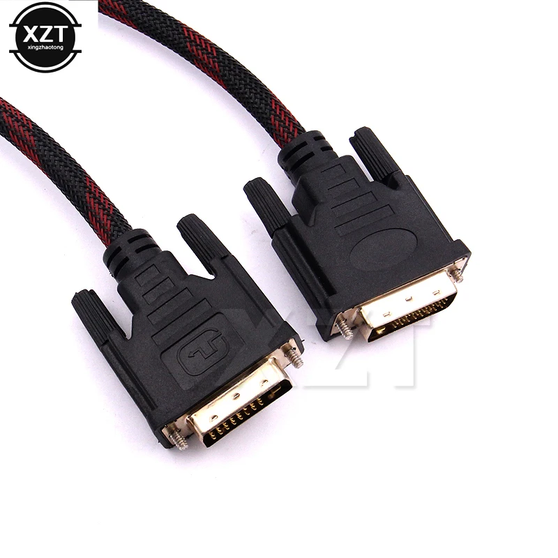 Najnowszy gorący kabel DVI do DVI 1.5m DVI-D 24 + 1 pin z męskiego na męskie M/M sygnał pozłacany lub cyfrowy wideo LCD HDTV