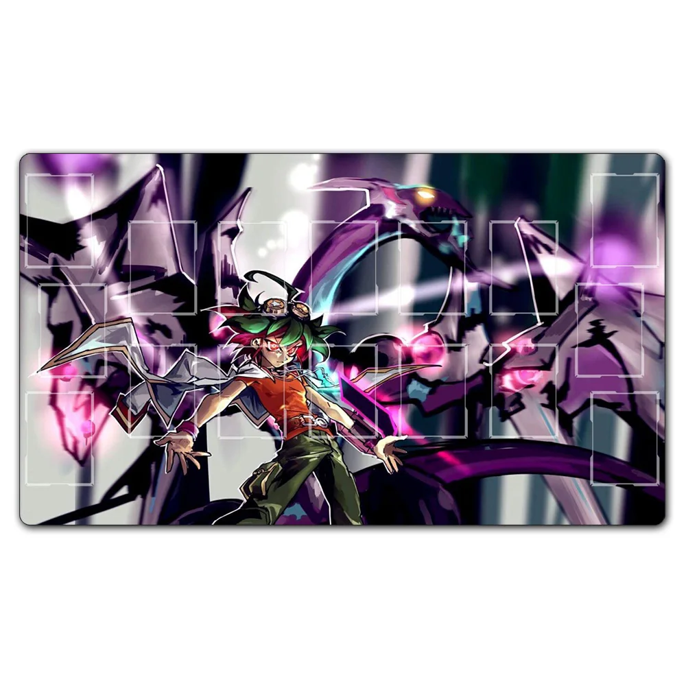 Yuya Dark Rebellion Xyz Dragon Playmat Board Games TCG CARDS Play Mat,Custom Design Rug Table Game Pad with Free Playmat Bag