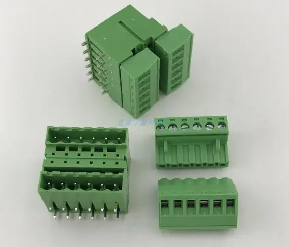 

10sets Double row double pluggable PCB terminal block K2EDGVH/RH-5.08MM male and female Plug +Straight /Angle needle Pin Socket