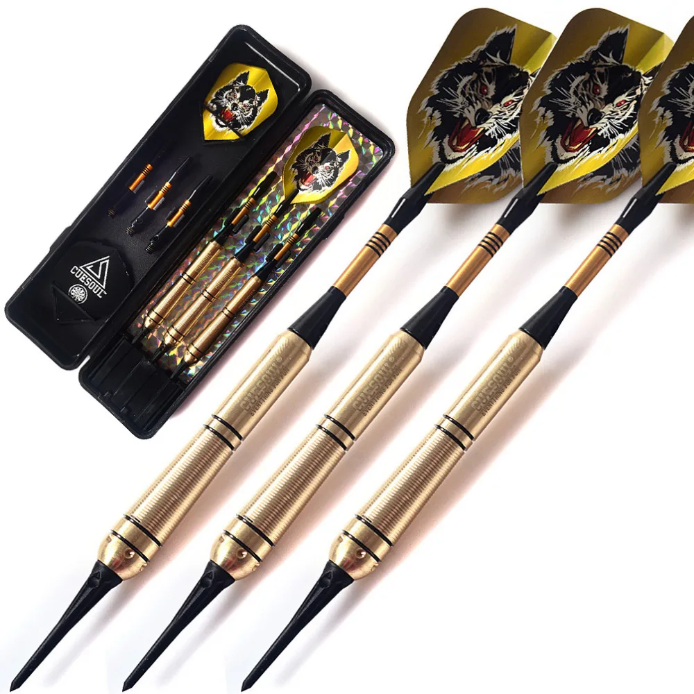 

Cuesoul New Soft Tip Darts 3 Complete Darts 16-gram Barrels (The Sky Wolf Series)