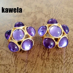 New Mixed Color Opal Fashion Cute Sweet Earrings Clip On Jewelry For No Ear Holes