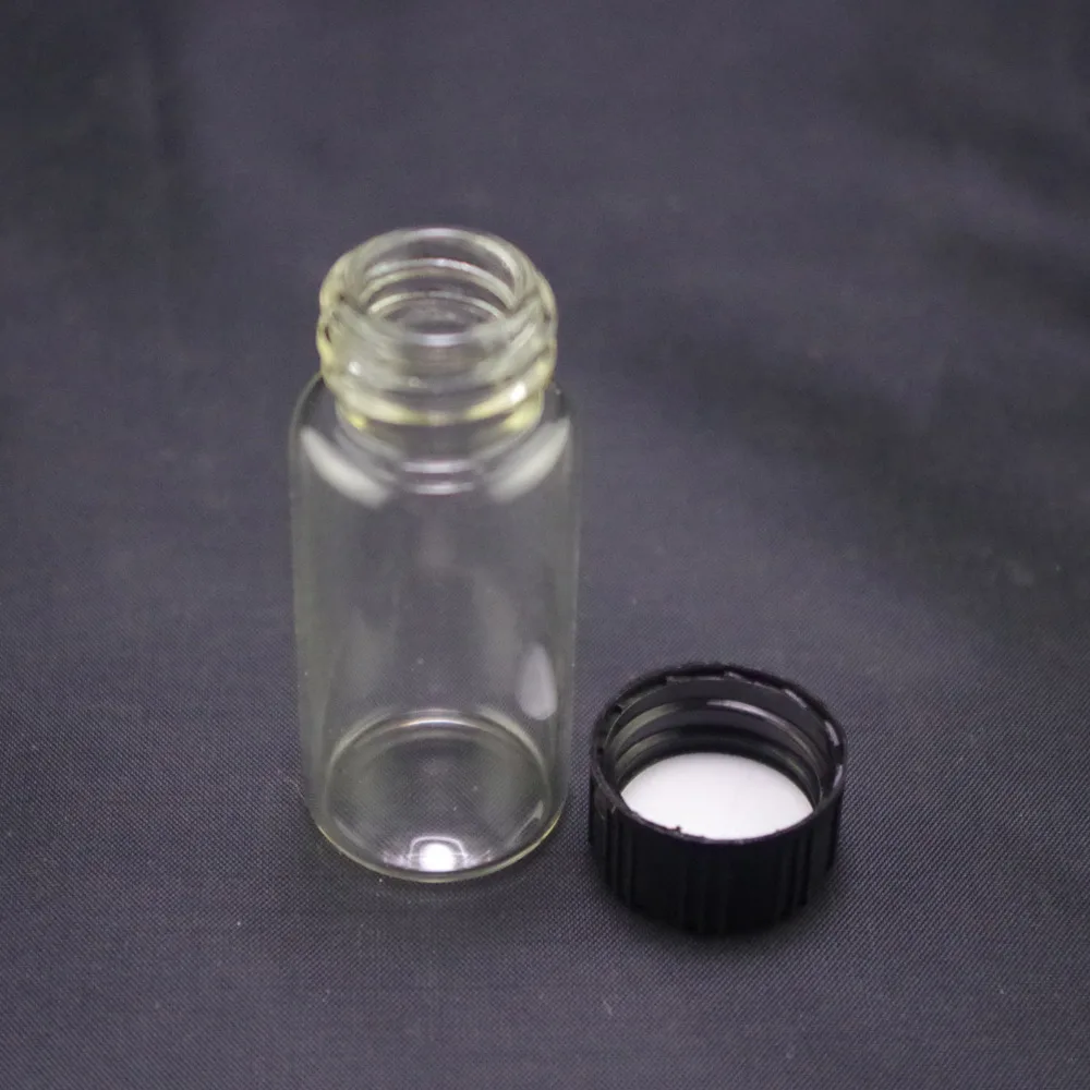 10pcs 10ml Sample Bottle CLEAR Glass Screw Top