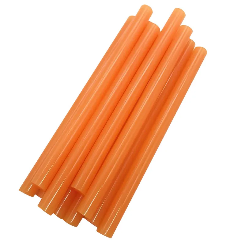 10 Pcs Orange Color 7MM Hot Melt Glue Sticks  For  Electric Glue Gun Car Audio Craft Repair Sticks Adhesive Sealing Wax Stick