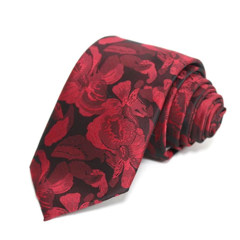 Hohe Qualität Neueste Polyester Gewebt Blumen krawatten für männer Fashion Classic Mann der krawatte für Hochzeit 7cm Breite Bräutigam krawatte