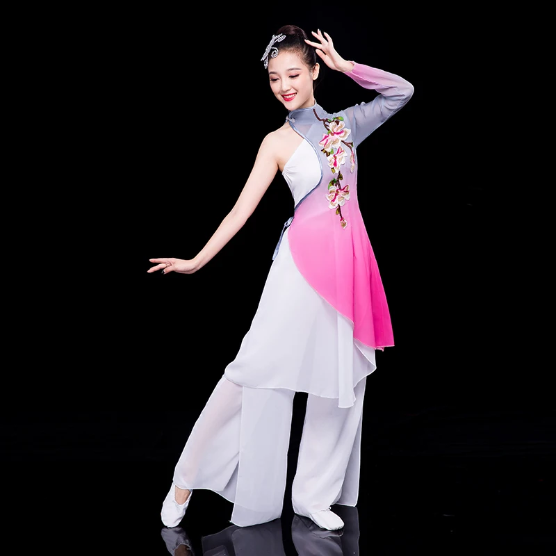 Chinesischen stil folk stil damen klassische dance bühne kostüme chinesischen kostüm hanfu tanz kostüm