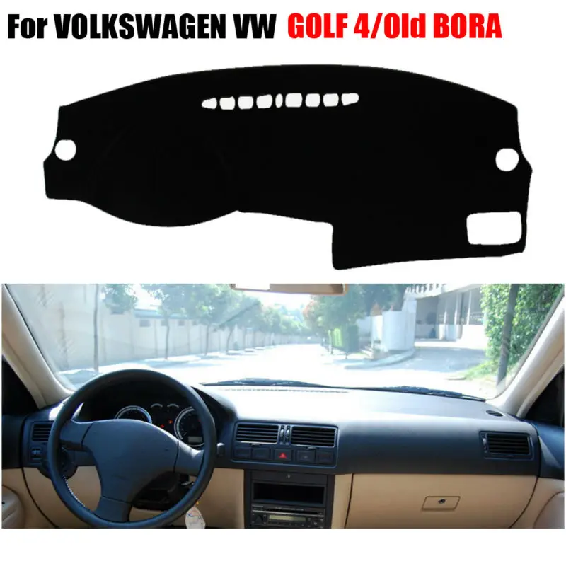 

Чехлы на приборную панель автомобиля RKAC для VOLKSWAGEN VW GOLF 4 1997-2003/старый BORA 2006, накладка на приборную панель с левым рулем, аксессуары