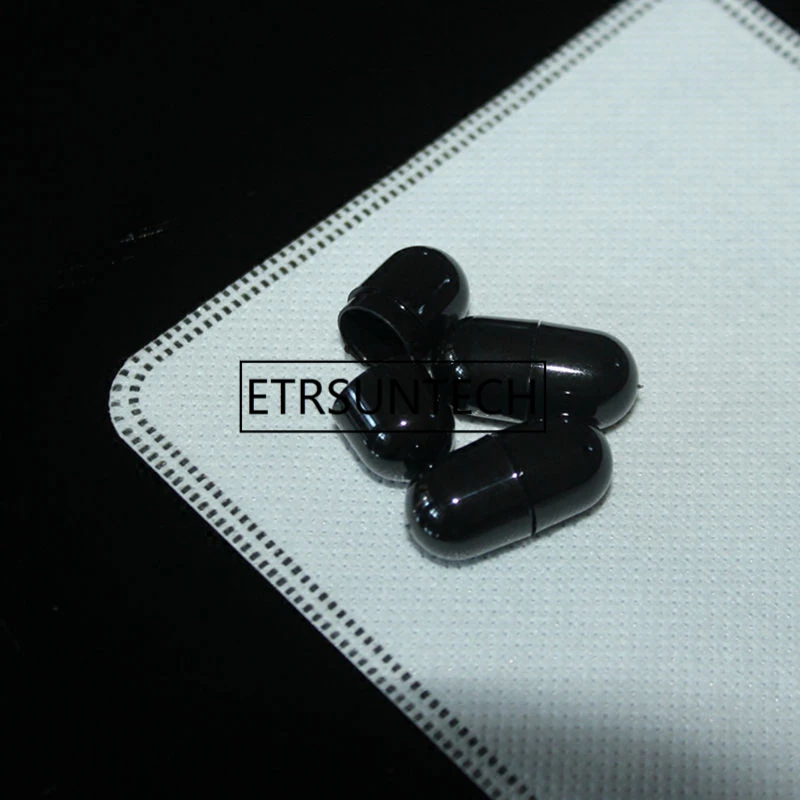 

Black Empty Medicine Powder Container, Cosmetic Empty Capsules,Seperated Cosmetic Mask Capsule Bottle F1220