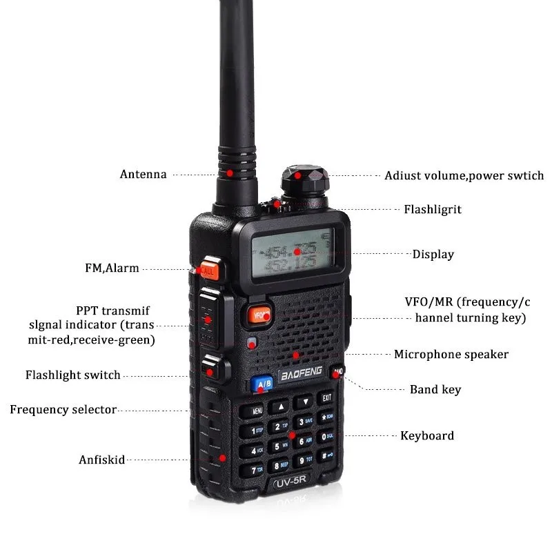 Walkie Talkie uv-5r high power version real 8W 3800mAh CB radio 10km, ham radio, two way radio communicador for baofeng uv-5r