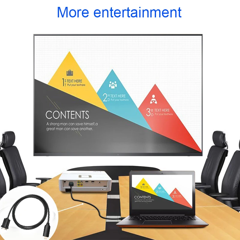 1.2m HDMI إلى محول VGA 1080P محول موصل كابل ل Xbox 360 PS4 PC TV Box محمول