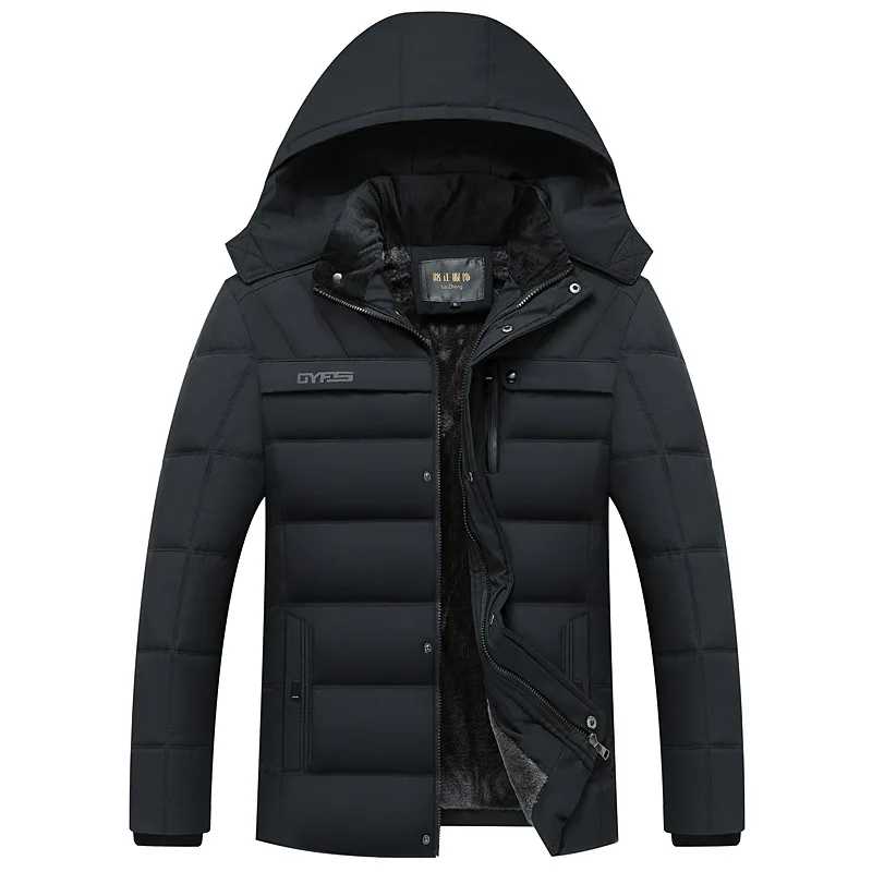 drop shipping Men Winter Jackets And Coats Fleece Parkas outwear Overcoat LBZ17