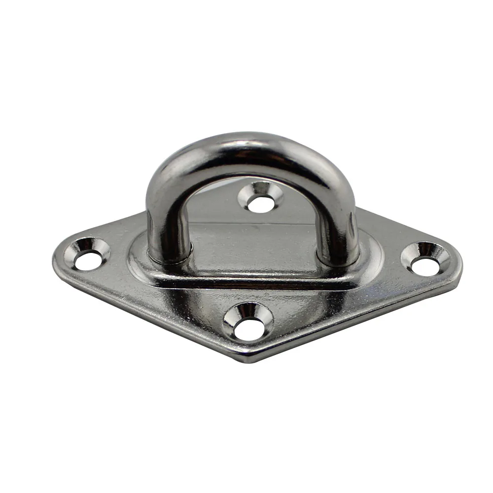 Heavy Duty Stainless Steel Pad Eye Plate 5mm 6mm 8mm Diamond Plate Shade for Marine Rowing Boat Sailboat Application