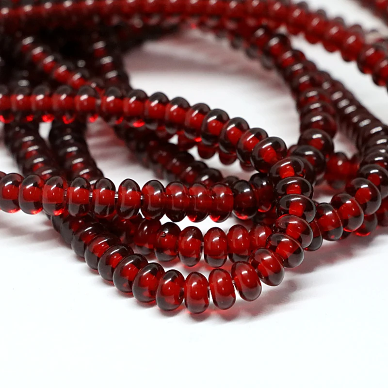 Garnet red resin beeswax one strand abacus rondelle 8*5mm high grade women fashion loose spacers beads 15inch B83