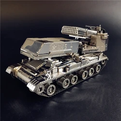 MMZ MODEL nanyuan 3D Metal model kit  122mm Multi-Barrel Rocket Launcher Voertuig DIY 3D Laser Cut Model puzzle toys for adults