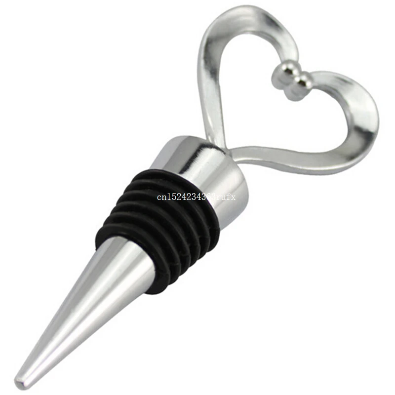 

50pcs Love Heart Shape Design Bottle Wine Stopper Champagne Wine Bottle Stopper Valentines Wedding Gifts Free Shipping