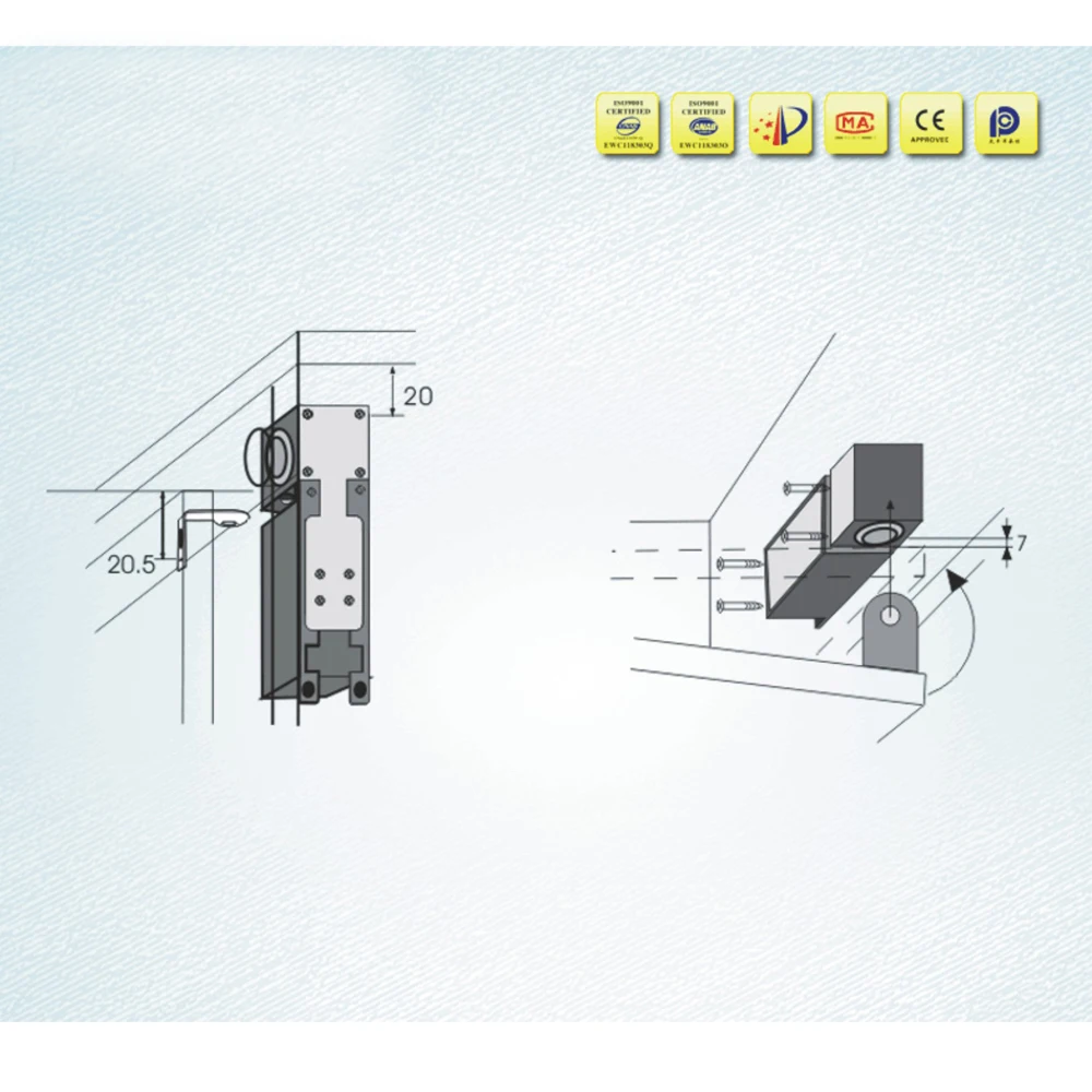 DIY EC-C2000-290S  electronic kitchen cabinet lock box cabinet door small electric bolt lock (Power NO unlock) DC-12V