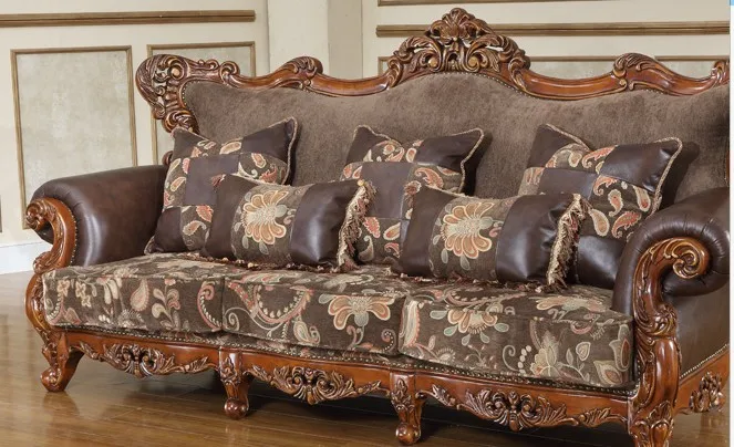 Luxurious Sofa Hevay Brown Big Floral Chenille Curtain Home Armchair Upholstery Thick Polyester Viscose Fabric 280 cm Width