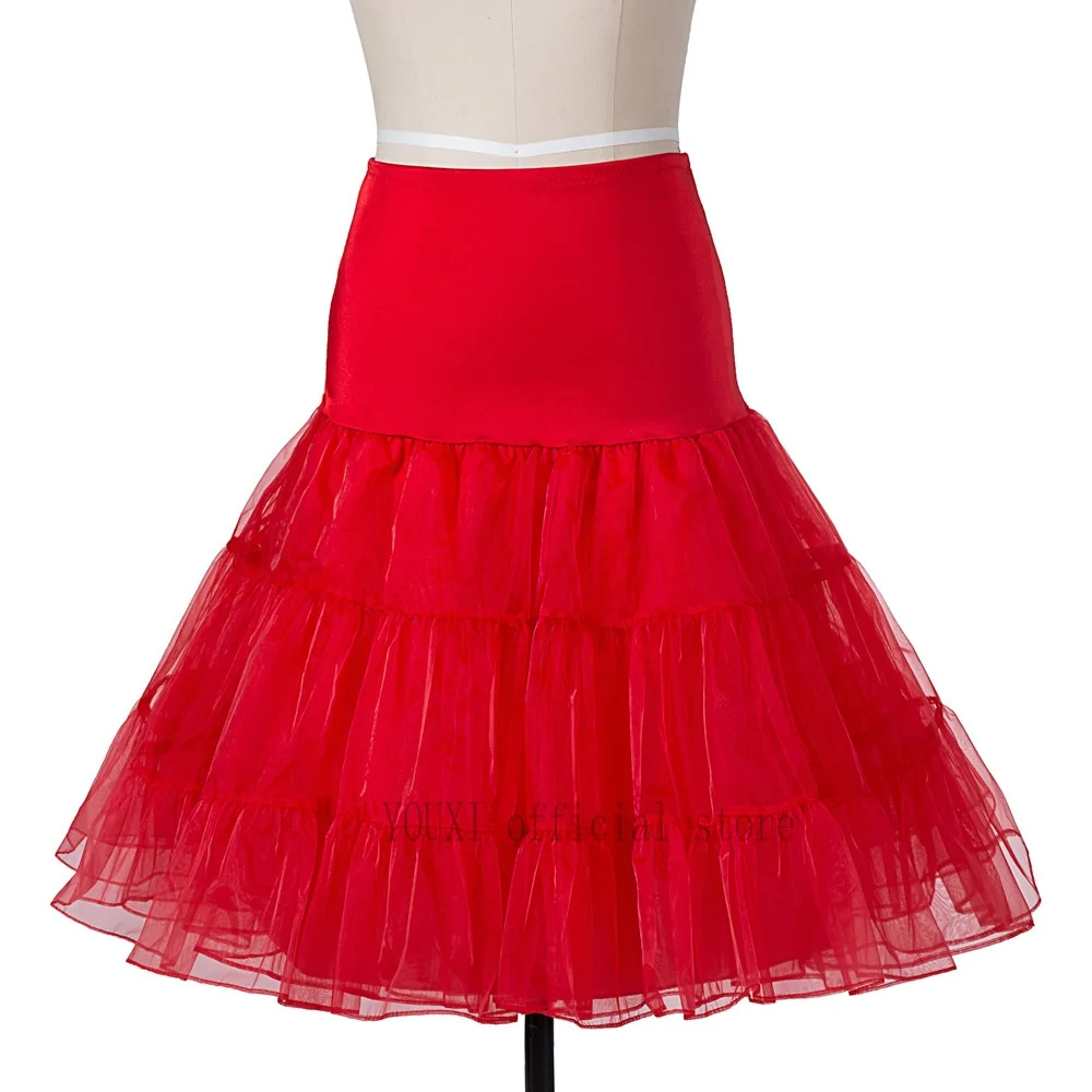 New Short Petticoat Vintage 3 Layer Puffy Organza Petticoat Retro Crinoline Underskirt Rockabilly Cosplay Swing Tutu Skirt