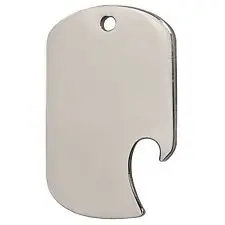 

cheap Slot Dog Tag Bottle Openers Nickel Plated Steel low price custom dog tag cut bottle opener