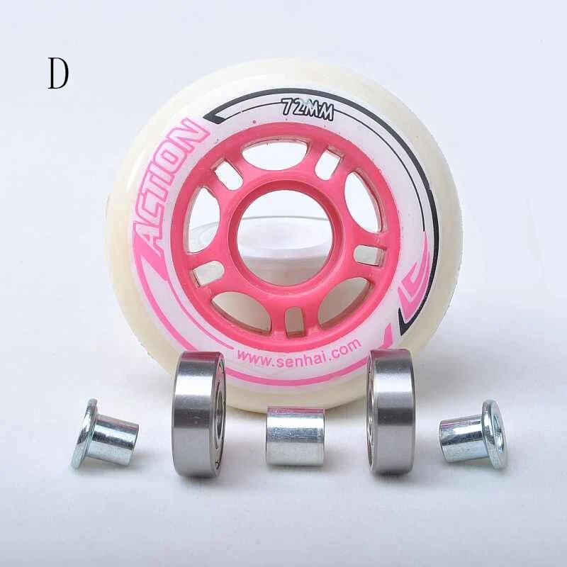 64mm 70mm 72mm Inline Skates Rad Rollschuh Patines Räder für Kinder Kinder Sneaker Roll Reifen mit spacer und Lager