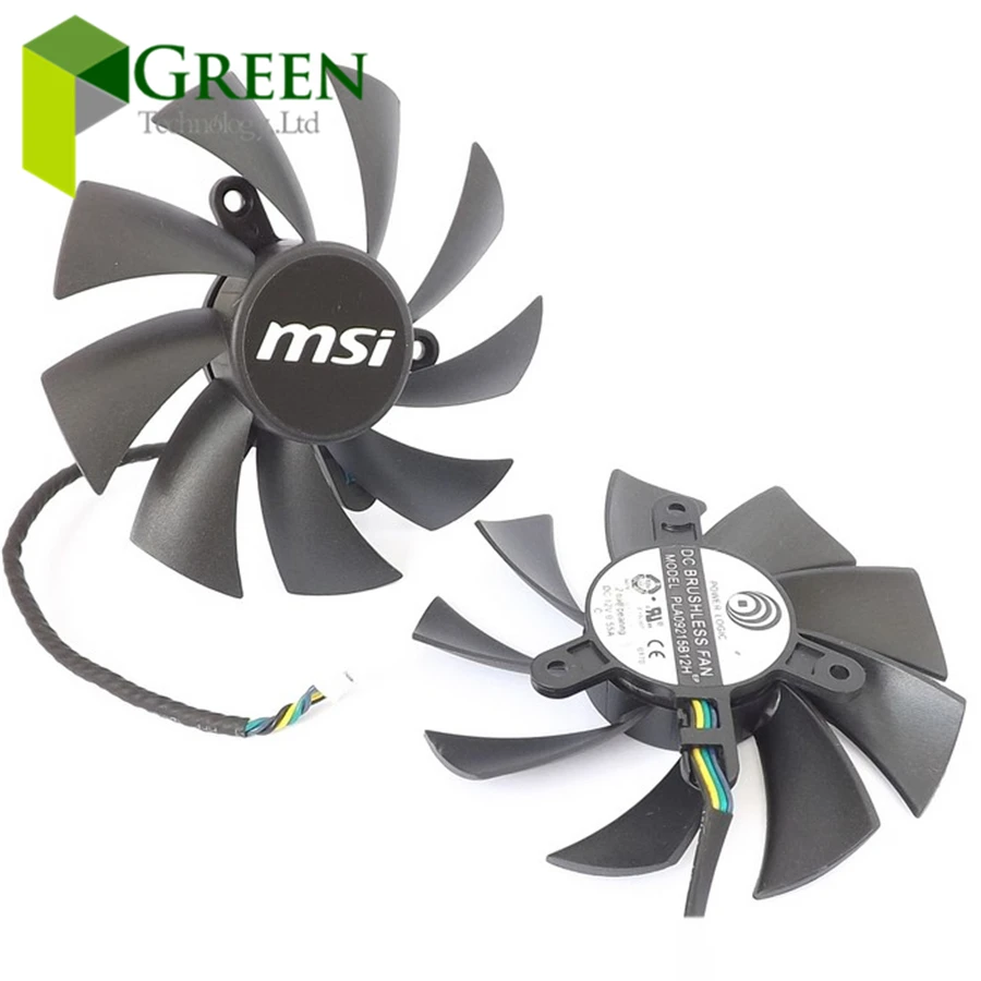 Power Logic PLA09215B12H 12V 0.55A 42mm Hole Pitch 87MM Fan For MSI N460GTX N560GTX 570 580GTX HD6870 Graphics Card fan blade