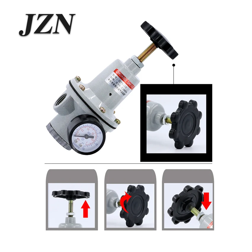 Pneumatic Air Compressor Air Pressure Regulating Valve Pressure Regulating Gas Pressure Reducing Valve QTY-08/10/15/25/32/40/50