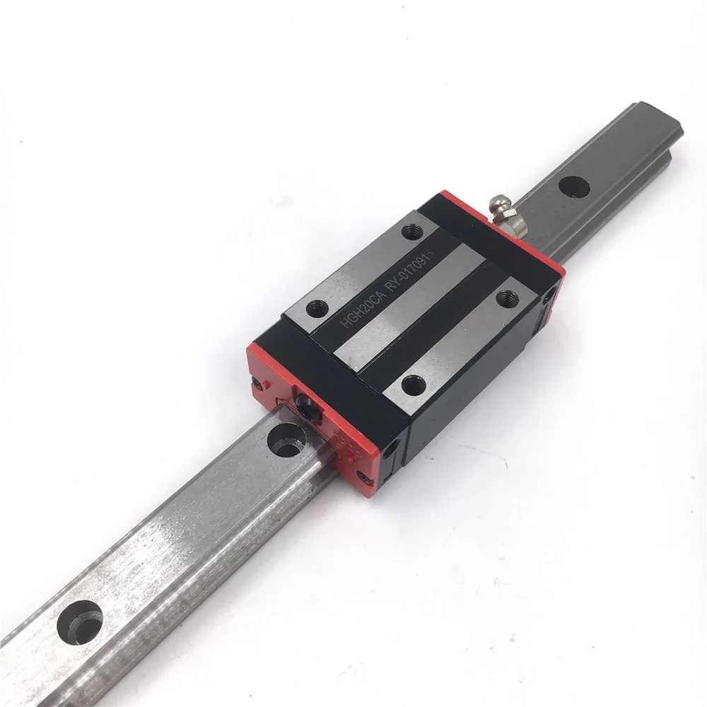 20mm Linear Rail Guide L=2500mm Linear Guideway HGR20 + 2pcs HGH20CAZAC Long Linear Carriage Replacement for HIWIN CNC Router