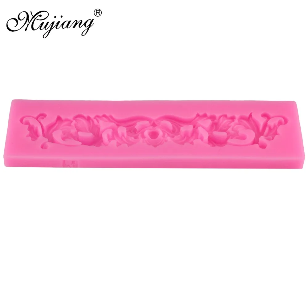 Mujiang DIY Leaf  Lace Silicone Molds Gum Paste Chocolate Fondant Sugarcraft Cake Border Decorating Tools