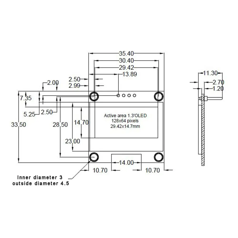 Módulo OLED de 1,3 pulgadas, módulo de pantalla LED LCD OLED, Color blanco, 128x64, 1,3 IIC I2C SPI, comunicación para arduino, Kit Diy