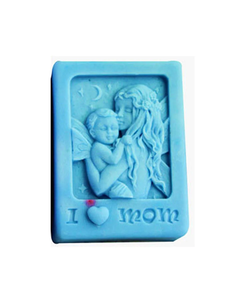 Mother And baby Silicone Soap mold DIY Carft 3d soap molds S036