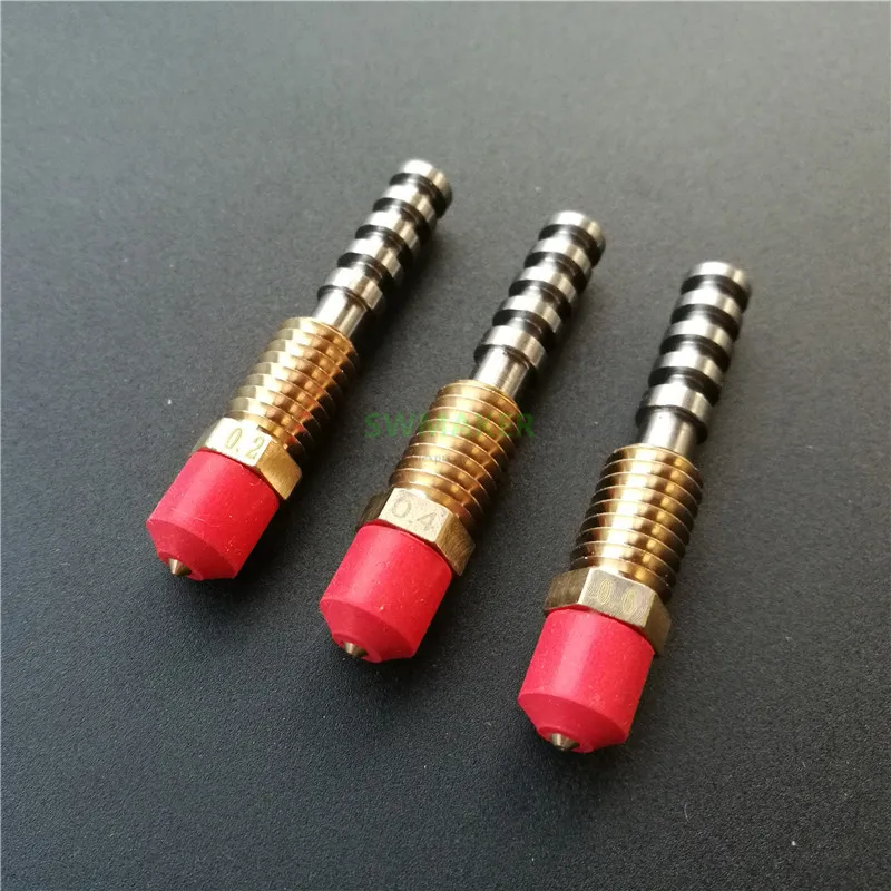 1pcs  UP! Cetus 3D printer nozzle with red SILICONE SOCK factory direct 0.2mm / 0.4mm / 0.6mm High quality