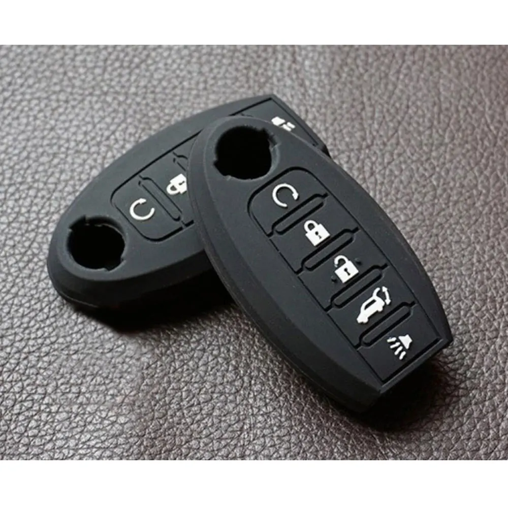 5 Button Black Silicone Skin Cover Remote Smart Key Case Shell Car Key Holder Cover For NissanMaxima Pathfinder Altima 2013-2015