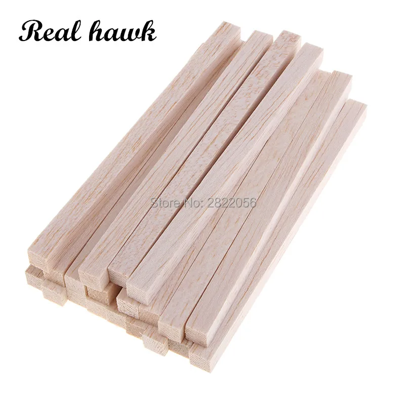 Palo de madera de Balsa cuadrado de 3x3mm, bloque de varilla de pasador de madera para niños, adornos para hacer modelos, manualidades DIY, largo