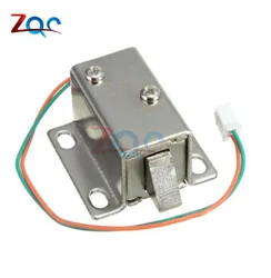 DC 12V 350mA Mini Small Solenoid Electromagnetic Electric Control Cabinet Drawer Lock for DIY Project 27*29*18mm