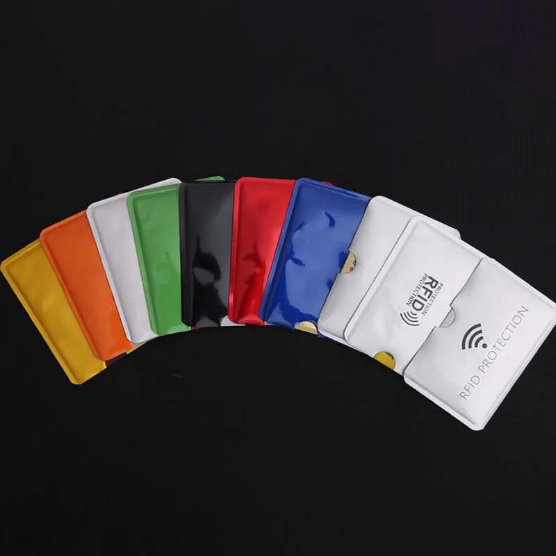 Anti Rfid Wallet Blocking Reader Lock Bank Card Holder Id Bank Card Case Protection Metal Credit NFC Holder Aluminium 6.3*9cm