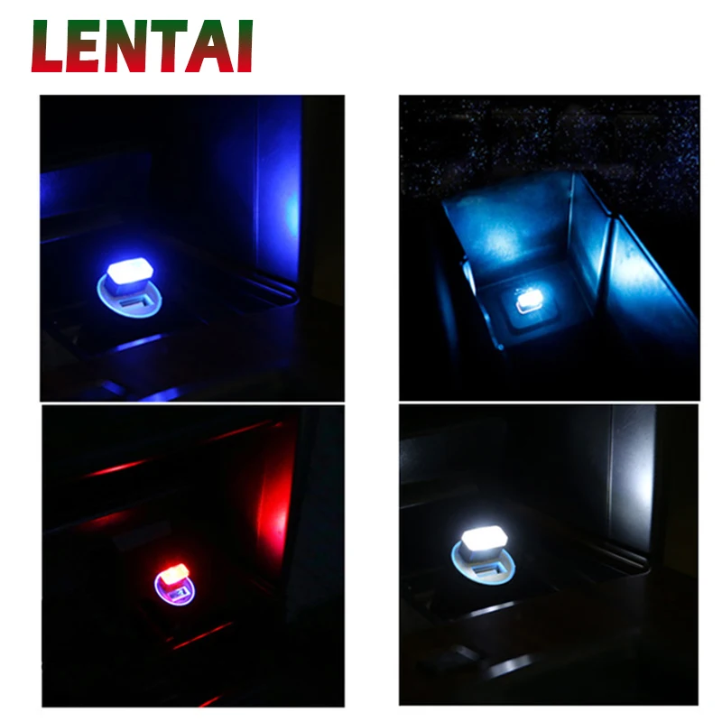 LENTAI For Peugeot 206 307 407 308 207 508 3008 2017 208 2008 Alfa Romeo 159 147 Saab 1PC Auto Car LED USB Atmosphere Light Lamp