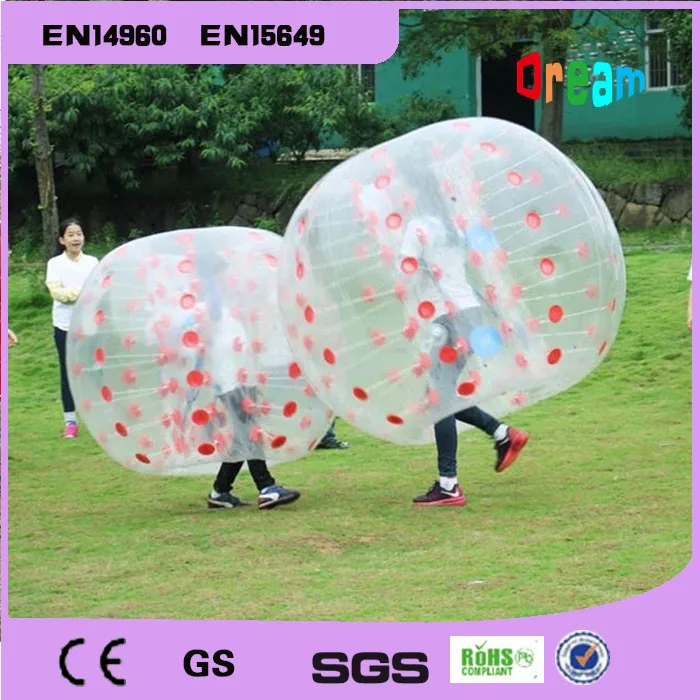 Free Shipping PVC Transparent 5 feet 1.5M Diameter Inflatable Bumper Ball Human Knocker Ball Bubble Soccer Football Outdoor Zorb