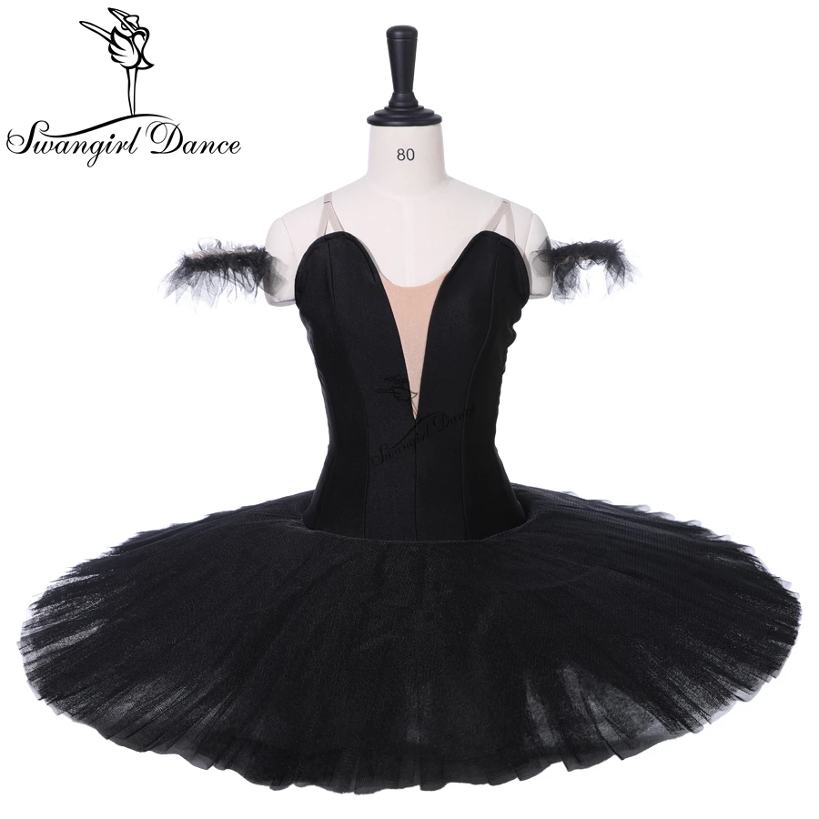 Adult White Porfessional Pancake Tutu Girls Swan Lake Black Ballerina Costumes Classical Peformance Tutu Dress BT9111F