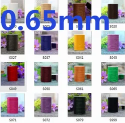 GALACES 0.65mm 78m Round Polyester Fibre Waxed Thread for Leather Sewing