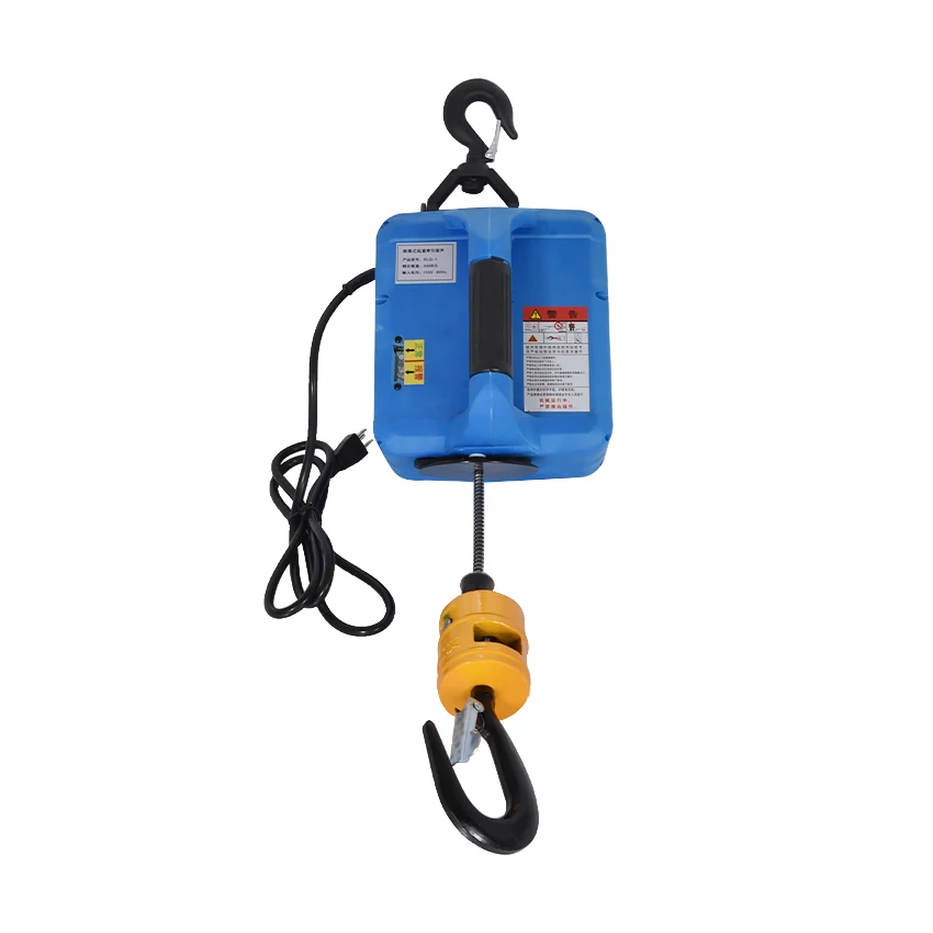 Portabl Electric Small Winch Lifting Traction Hoist Wireless Remote Control Tensioning Machine (500KG 7.6M) (200KG 19M)