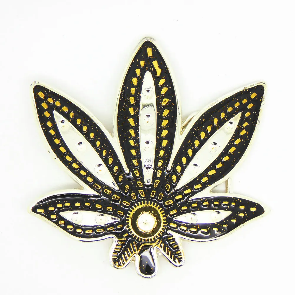

Western buckle leaves some drill high-end luxury double color 4.0 belt buckle for men