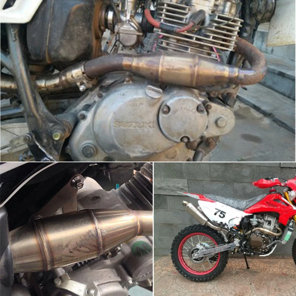 Alconstar 38/58mm muffler expansion chamber of motorcycle exhaust pipe back pressure core silent catalyst muffler DB killer