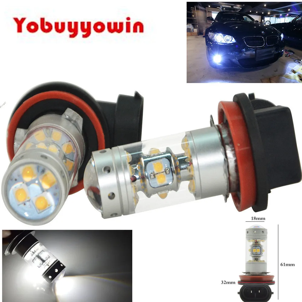 2XBLANCO H11 H8 H16 140W 1200lms BOMBILLAS LED FARO ANTINIEBLA For TOYOTA AVENSIS PRIUS VERSO Driving DRL Bulbs