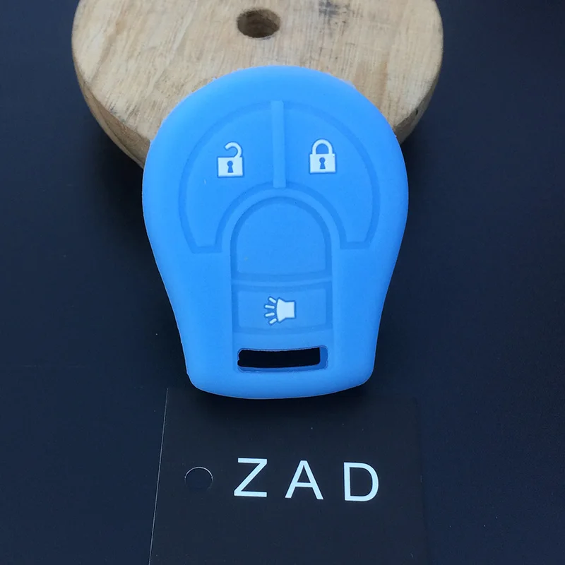 ZAD 3button Silicone car Key Case Cover set For Nissan March Tiida Altima Armada Cube Juke Maxima Pathfinder Rogue Sentra Versa