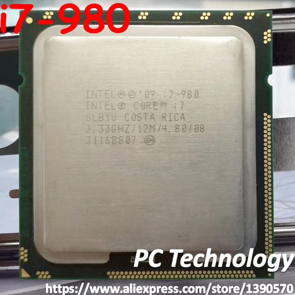 Original Intel Core i7-980 Processor i7 980 3.33GHZ 6-Core 12M Cache LGA1366 CPU 130W free shipping