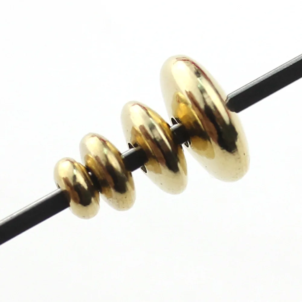 50Pcs Original Brass Beads 3/4/5/6/8/10mm Round Abacus Loose Spacer Beads For Necklace Bracelet DIY Jewelry Making Accessories view 2